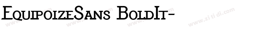 EquipoizeSans BoldIt字体转换